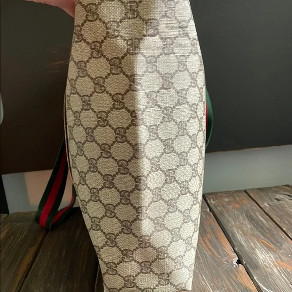 Gucci GG Coated Canvas Web Sherry Line Tote Bag - Picture 6 of 12